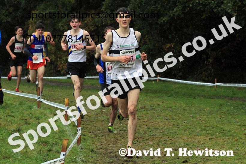 Mens Under-17s 2023 National Cross Country Relays, Berry Hill Park, Mansfield.  Photo: David T. Hewitson/Sports for All Pics